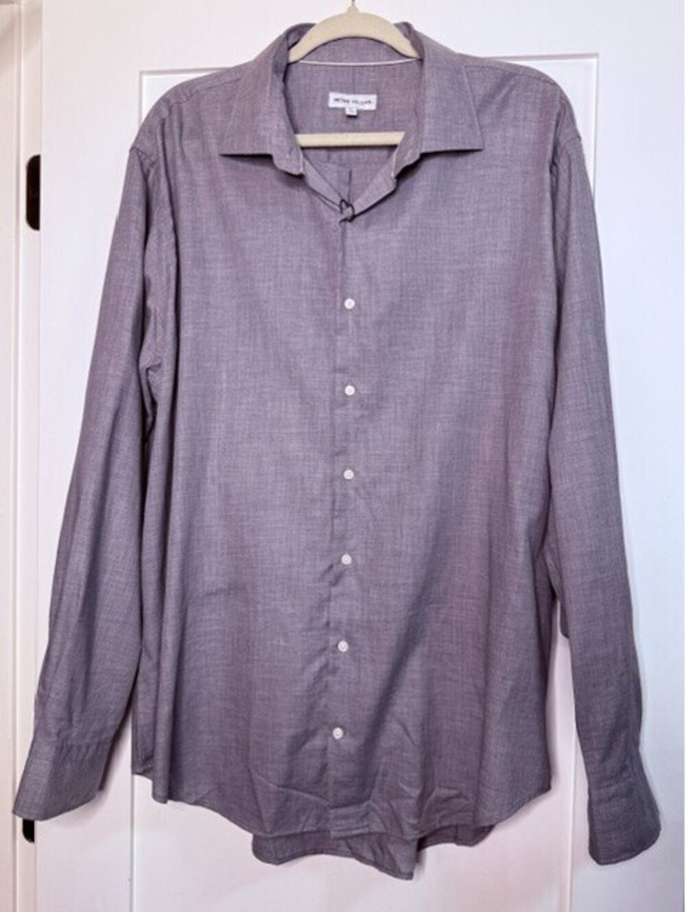 Peter Millar Mens XL Gray Button Down Dress Shirt Long Sleeve NWT $165
